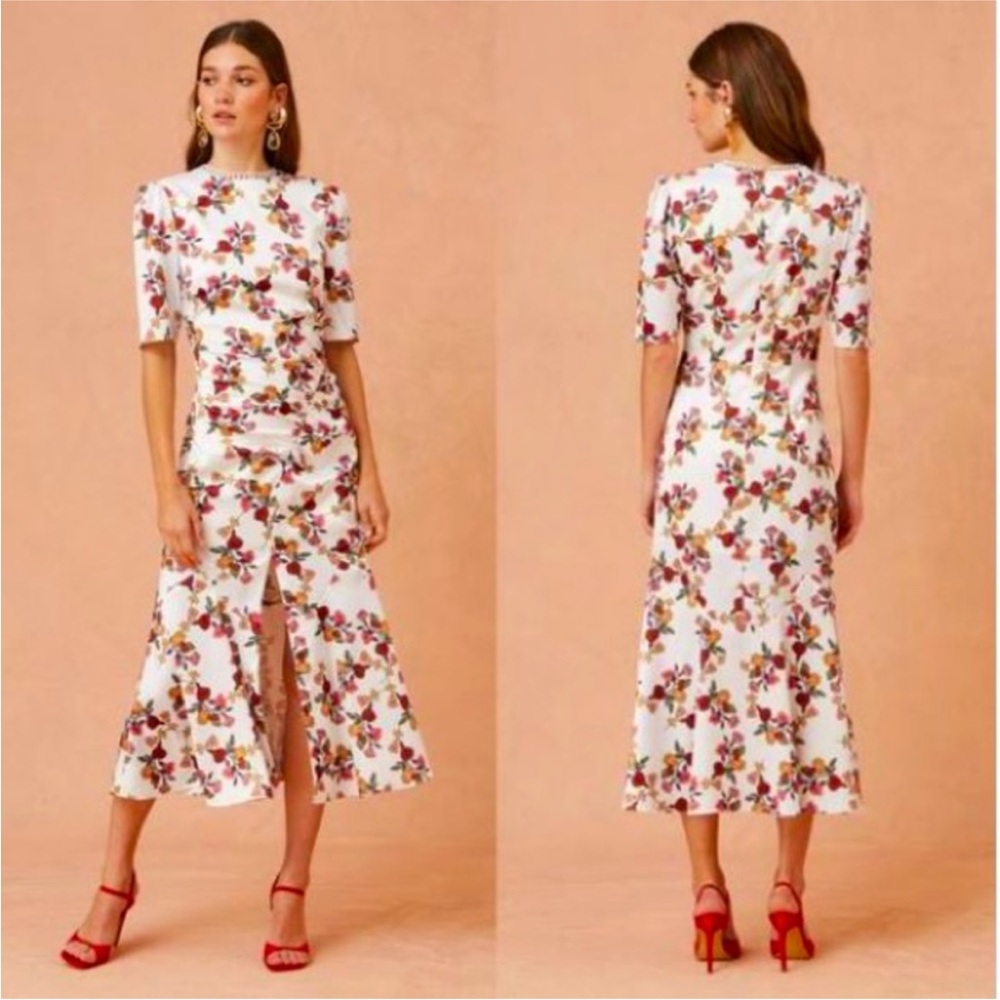 Keepsake the Label Everlasting Floral Midi Dress in Porcelain Vine